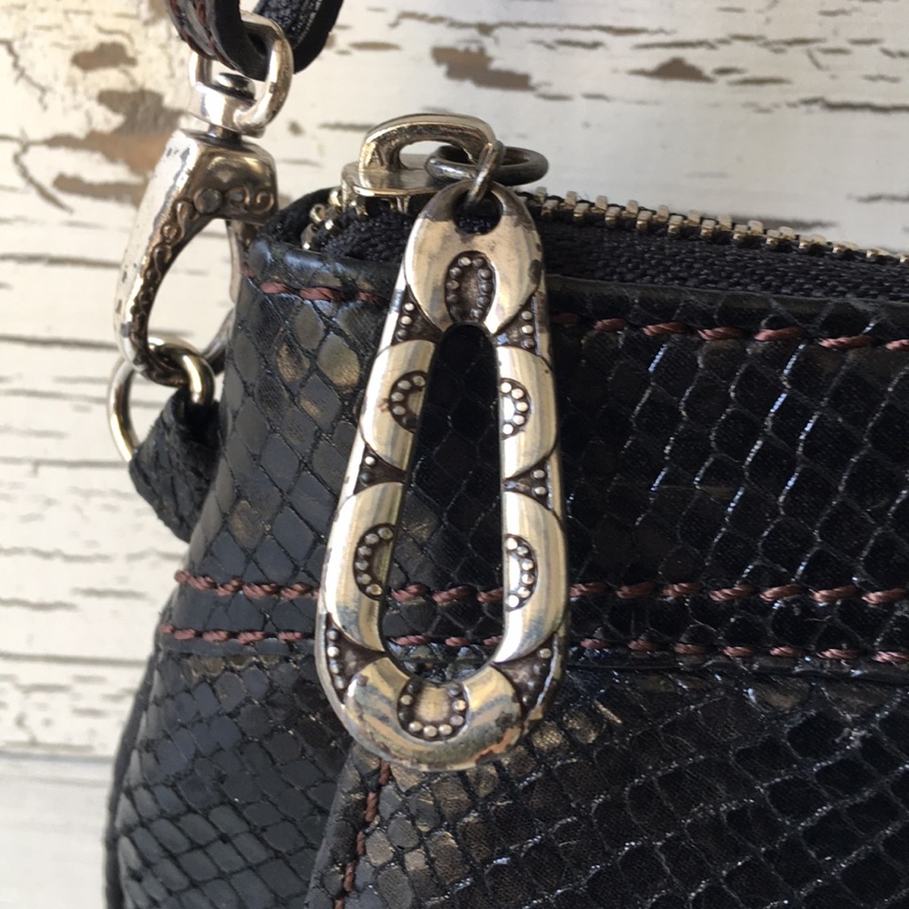 Black Python Brighton Crossbody Handbag - image 5